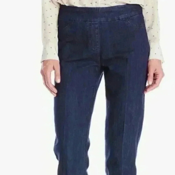 Coldwater Creek Women's Wide Band  Pull-on Straight Leg Jeans Size 12T - Picture 1 of 4